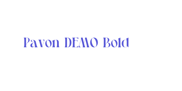 Pavon DEMO Bold font free