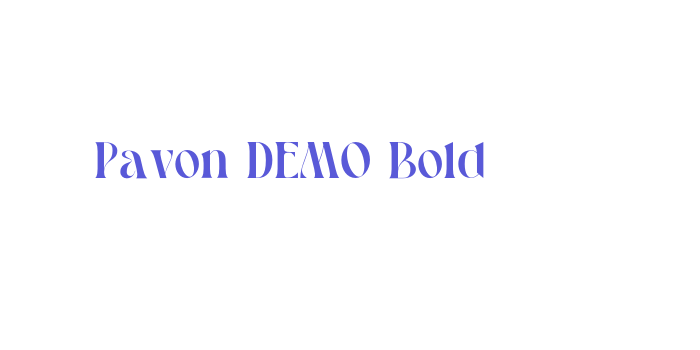 Pavon DEMO Bold Font Download