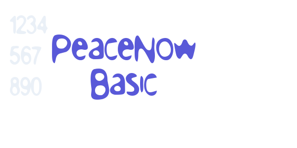 PeaceNow Basic font free