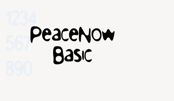 PeaceNow Basic Font