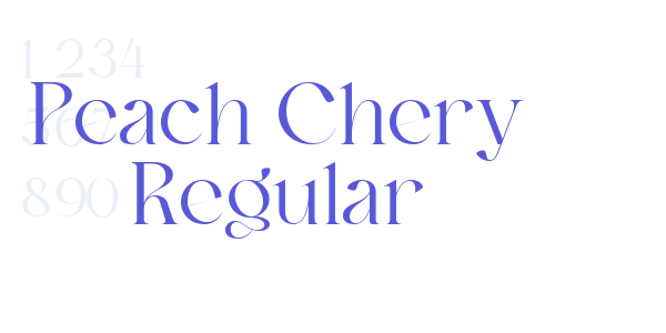 Peach Chery Regular font free