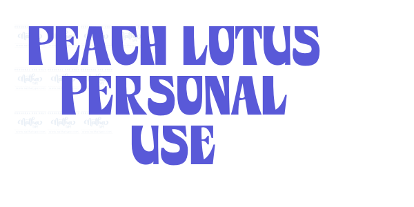 Peach Lotus Personal Use font free