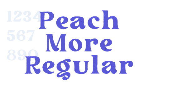 Peach More Regular font free