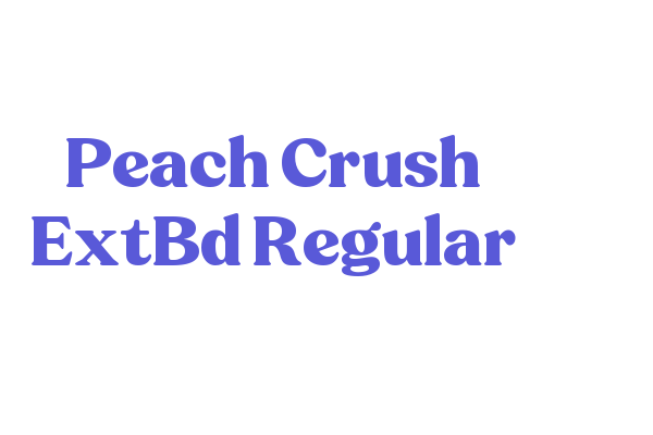 Peach Crush ExtBd Regular Font