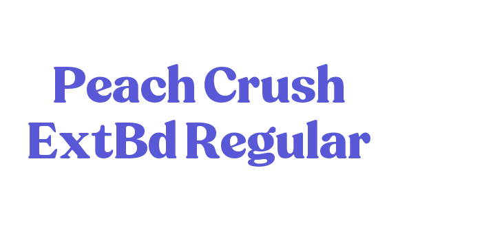 Peach Crush ExtBd Regular Font Download