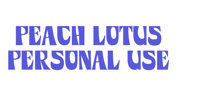 Peach Lotus Personal Use Font Download