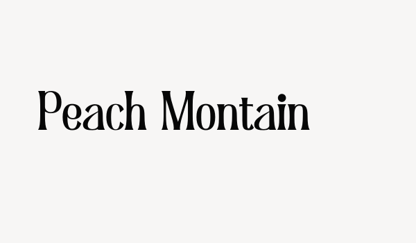 Peach Montain Font