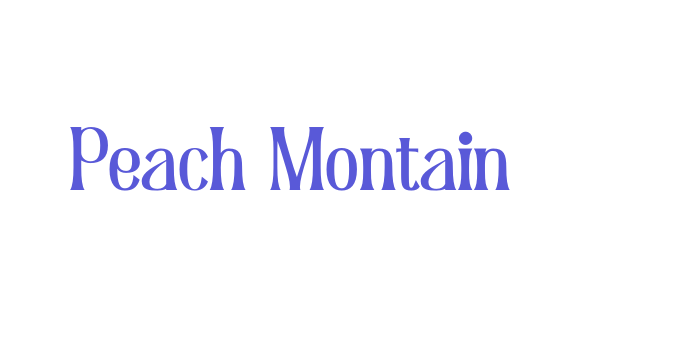 Peach Montain Font Download