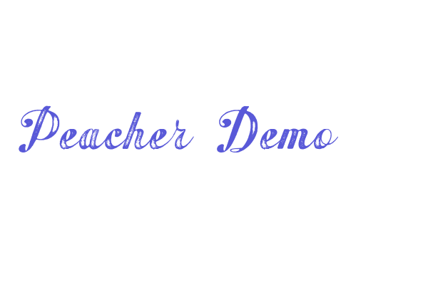 Peacher Demo Font