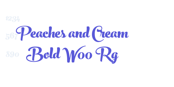 Peaches and Cream Bold W00 Rg font free