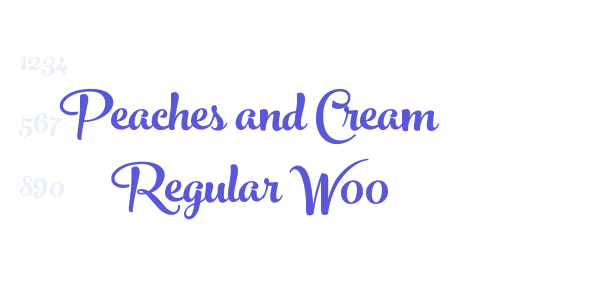 Peaches and Cream Regular W00 font free