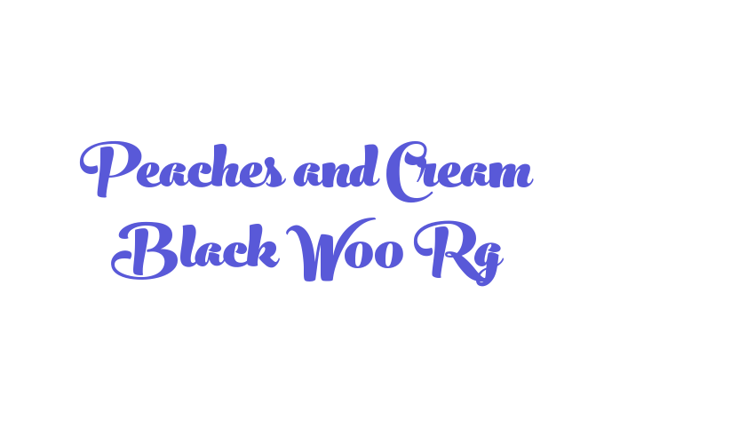 Peaches and Cream Black W00 Rg Font Download