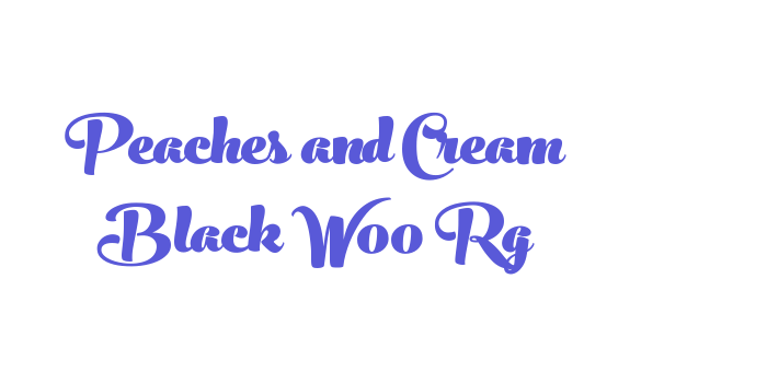 Peaches and Cream Black W00 Rg Font Download