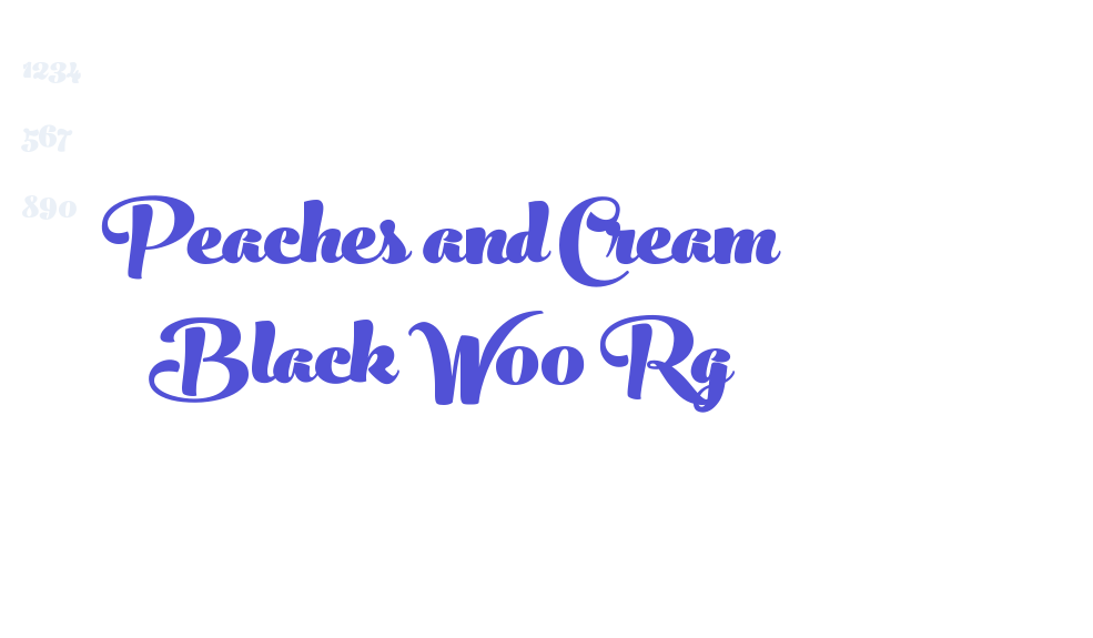 Peaches and Cream Black W00 Rg-font-download