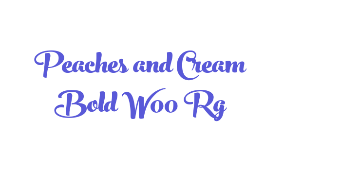 Peaches and Cream Bold W00 Rg Font Download