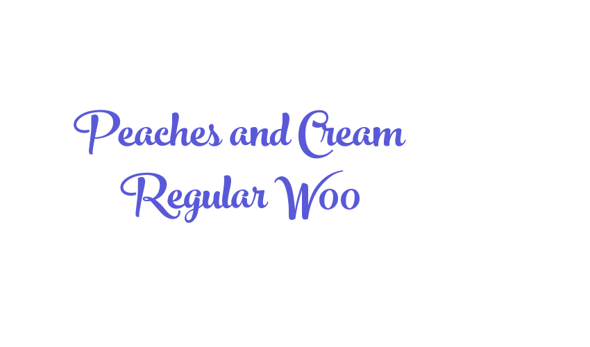 Peaches and Cream Regular W00 Font