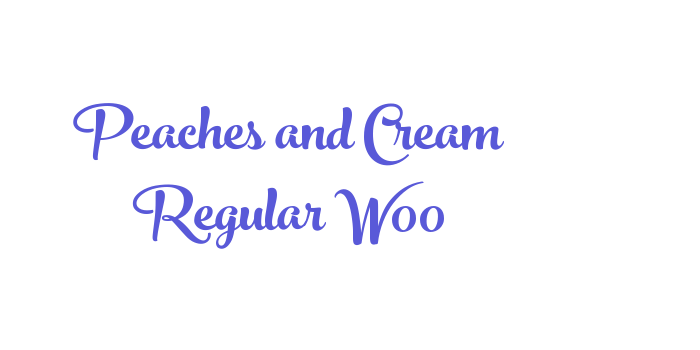 Peaches and Cream Regular W00 Font Download