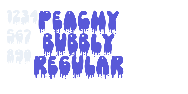 Peachy Bubbly Regular font free