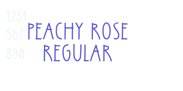 Peachy Rose Regular font