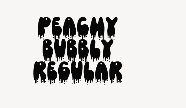 Peachy Bubbly Regular Font