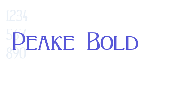 Peake Bold font free