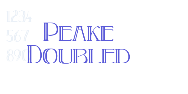 Peake Doubled font free