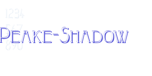 Peake-Shadow font free