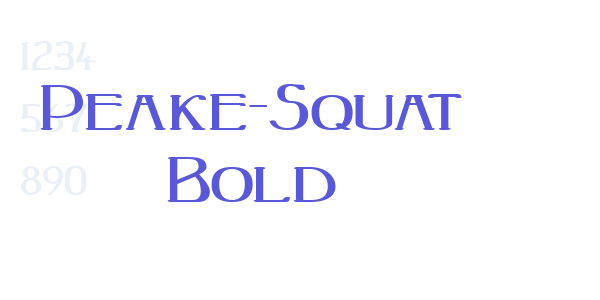 Peake-Squat Bold font free