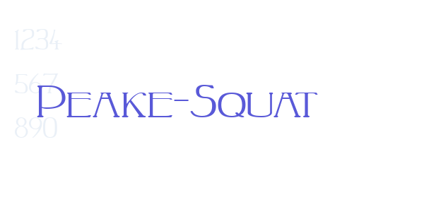 Peake-Squat font free