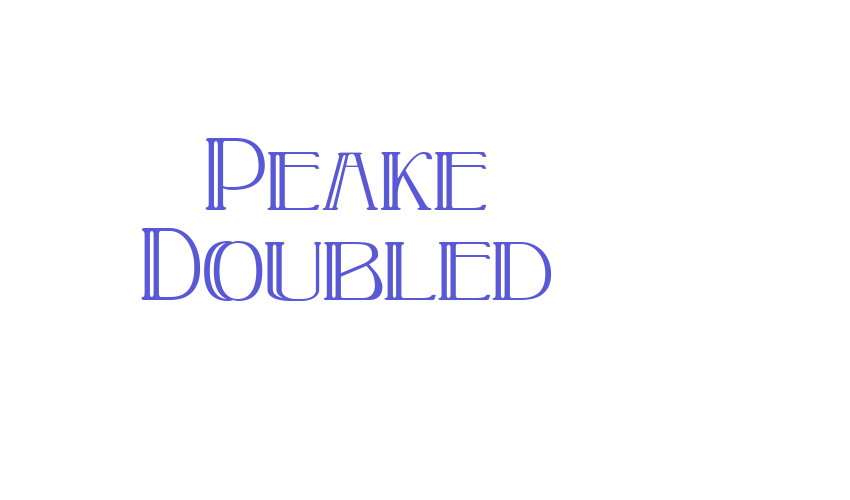 Peake Doubled Font