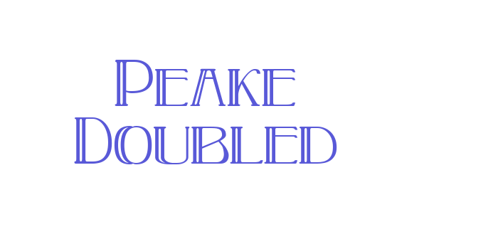 Peake Doubled Font Download