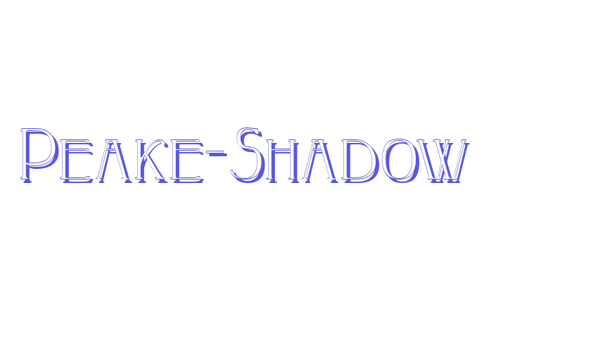 Peake-Shadow Font