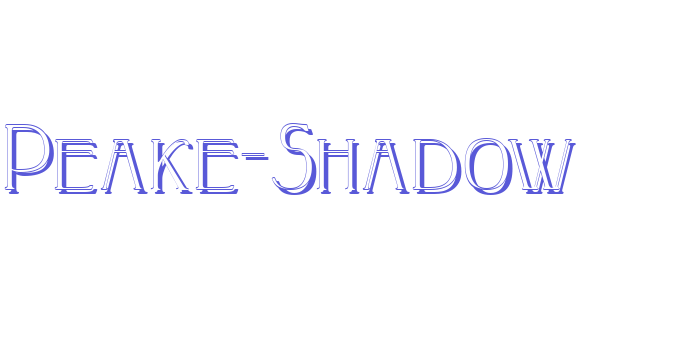 Peake-Shadow Font Download