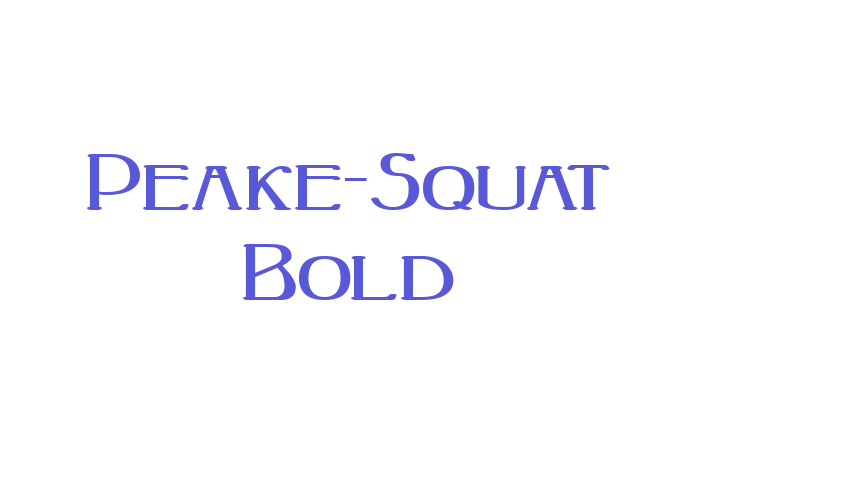 Peake-Squat Bold Font