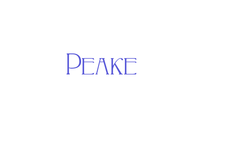 Peake Font