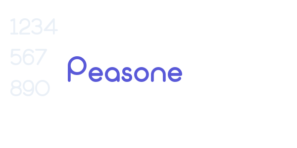 Peasone font