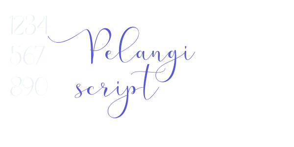 Pelangi script font