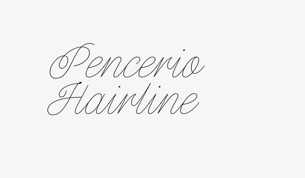 Pencerio Hairline Font