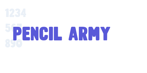 Pencil Army font free