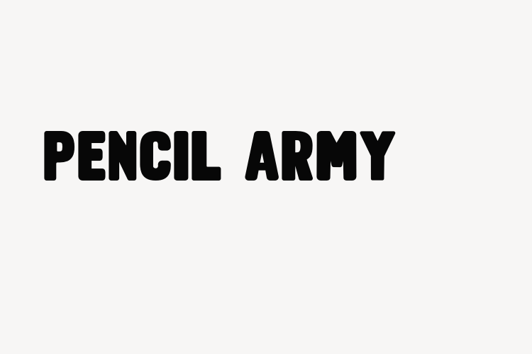 Pencil Army font download