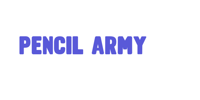 Pencil Army Font Download