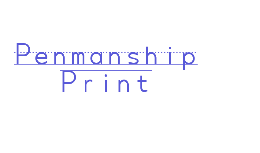 Penmanship Print Font