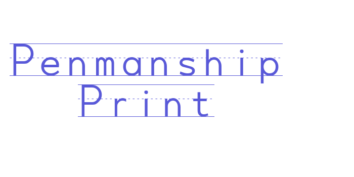 Penmanship Print Font Download