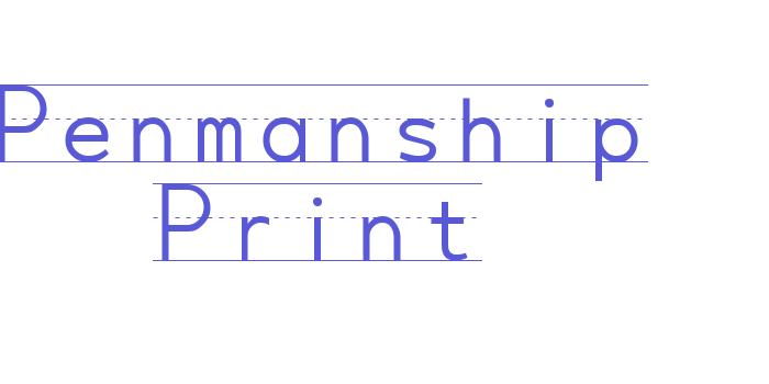 Penmanship Print Font