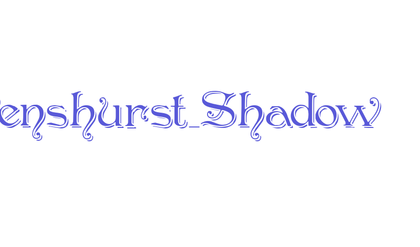 Penshurst_Shadow Font