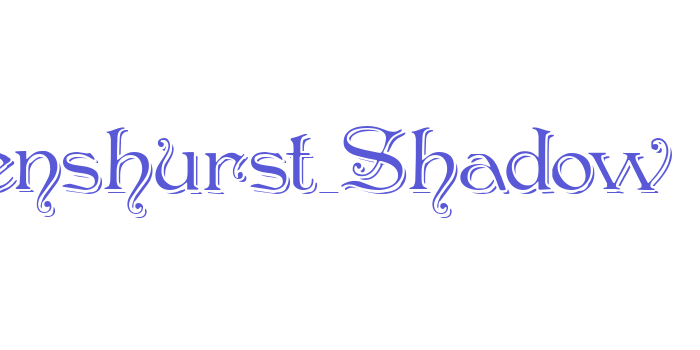 Penshurst_Shadow Font Download