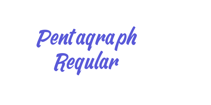 Pentagraph Regular Font Download