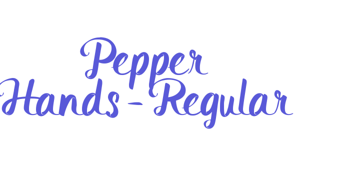 Pepper Hands-Regular Font Download