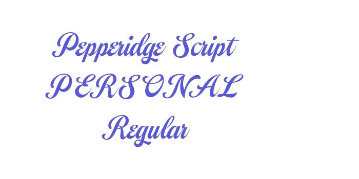 Pepperidge Script PERSONAL Regular Font Download