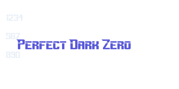 Perfect Dark Zero font free